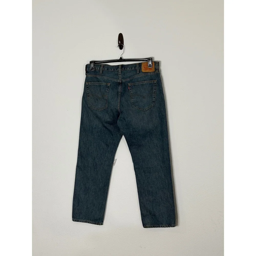 Levis 559 Relaxed Straight Jeans Mens 38x30 Blue Medium Wash WaterLess Denim